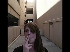 Smoking A Cigarette Outside