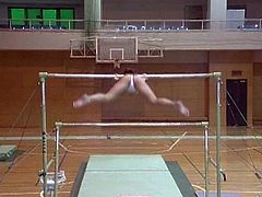 Gymnast Nude Uneven Bars