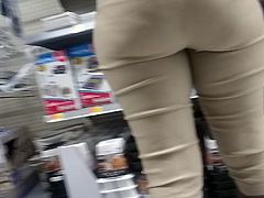 Big booty milf in khakis