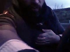 DADDY CUM IN A REST AREA ON THE HIGHWAY
