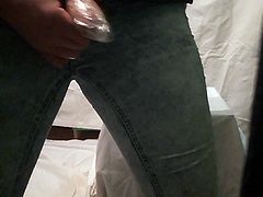 Girls skinny tight jeans leggings fetish, condom fetish