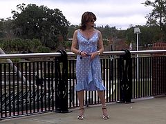 Sexy Wrap Dress Outdoors