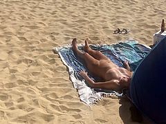 Wife sunbathing naked