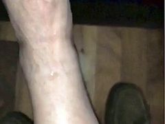 Cumshots On Wifes Legs Feet and Sexy Toes