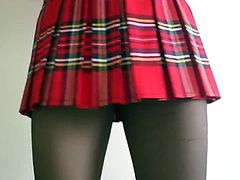 Plaid Skirt Pantyhose Treat