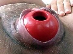 MOV4 (Stuffs Her Wet Pussy With A Red Plug And Pops It Out)