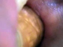 audition of a french hairy girl toys anal fist and swallows