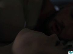 Blonde shemale Ella Hollywood is on the bed with her boyfriend and suddenlyshe gets upset because her boyfriend talks again on her ex.After thather boyfriend starts comforting her and he lets her suck his cock before he fucks her tight ass.