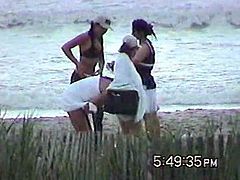 Girls Changing Clothes on The Beach