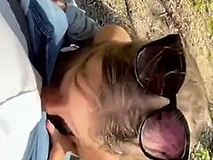 Mia Melano Quick Outdoor BJ Porn Video