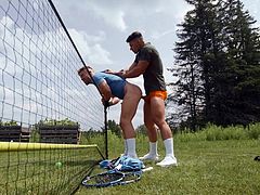 I was tired after playing tennis when my friend came to me and pulled his shorts down to cool his dick down. Then he asked me a favour which I gave him by bending in front of him so that he could put his hard erect cock inside my tight asshole. After a hard anal fuck, I gave him a sloppy blowjob to make him cum.