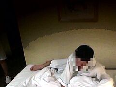 Japanese hotel masseuse happily has sex with a brazen client