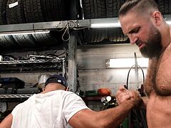 These two muscular hardware workers enjoy steamy hot gay sex when there is no customer. Chuck likes to drill the butthole of Mateo in Doggystyle, cowboy, and missionary position. But this time a boy sees them while they are indulged. What they will do now? Join us for more!