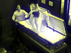 Couple Fucking in Coffin