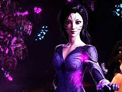 Foxy 3D Superwoman bounces up and down on a cock