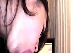 Blowjobs with fledgling Anna Mibu in crazy porn.