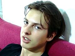 Cute horny boy Jayce Champlin with full balls wanking