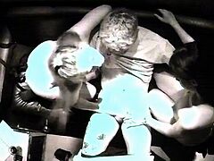 Two strippers 2-handed handjob