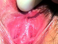 Close up with japanese getting mouth jizzed