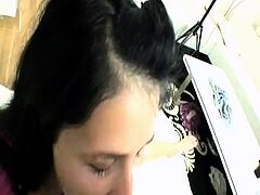 Great amateur video of Brunette POV oral sex