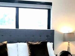 Brunette seductress working her big boobs and hot ass