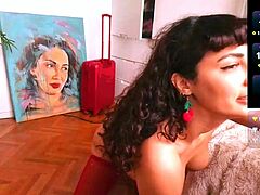 Big boobs camgirl rides her toy on webcam