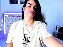 Chubby Brunette Big Boobs Dildo Masturbation