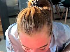 Offered lollipop to greedy step sis's friend - best HD porn!