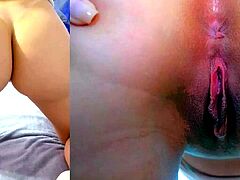 Hot Step Sister Teasing and Masturbating - Split Screen